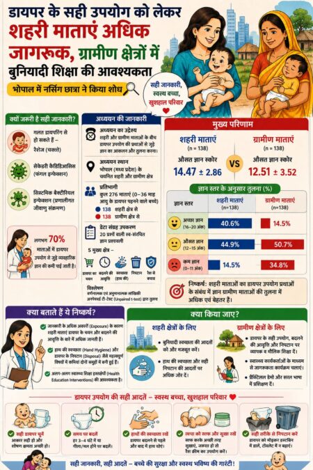 बार-बार डायपर नहीं बदलना पड़ सकता है भारी, एम्स भोपाल के शोध में सामने आई अहम बातें
