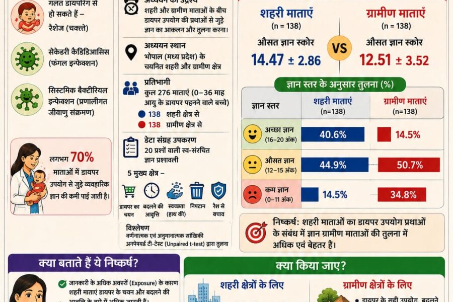 बार-बार डायपर नहीं बदलना पड़ सकता है भारी, एम्स भोपाल के शोध में सामने आई अहम बातें