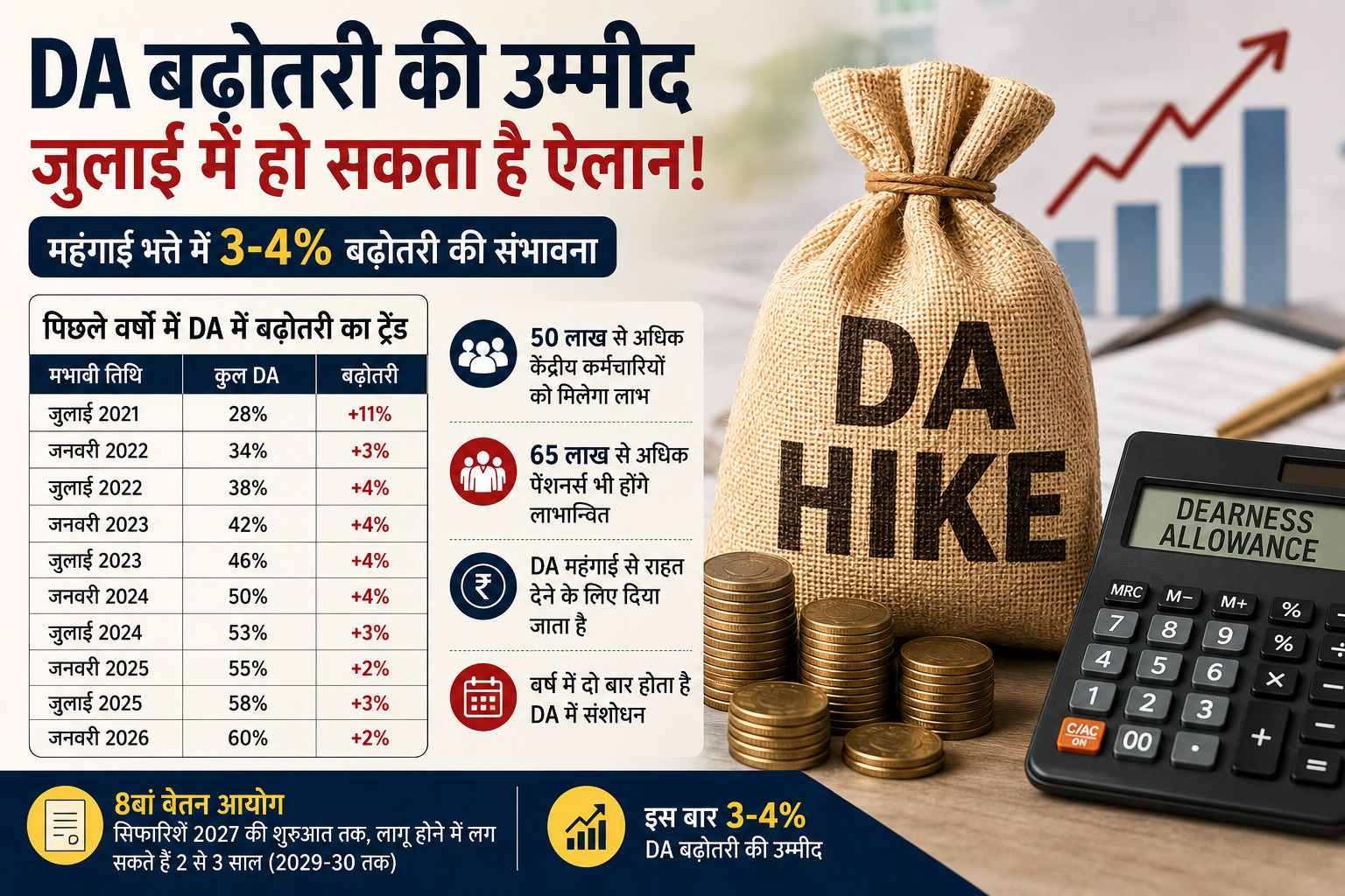 DA Hike Update: जुलाई में बढ़ सकता है महंगाई भत्ता! जानिए कर्मचारियों को कितनी बढ़ोतरी की उम्मीद और कब होगा ऐलान