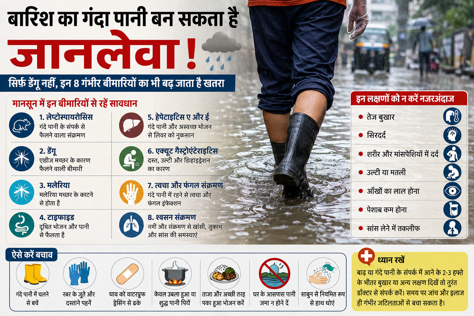 बारिश का गंदा पानी बन सकता है जानलेवा! सिर्फ डेंगू नहीं, इन 8 गंभीर बीमारियों का भी बढ़ जाता है खतरा