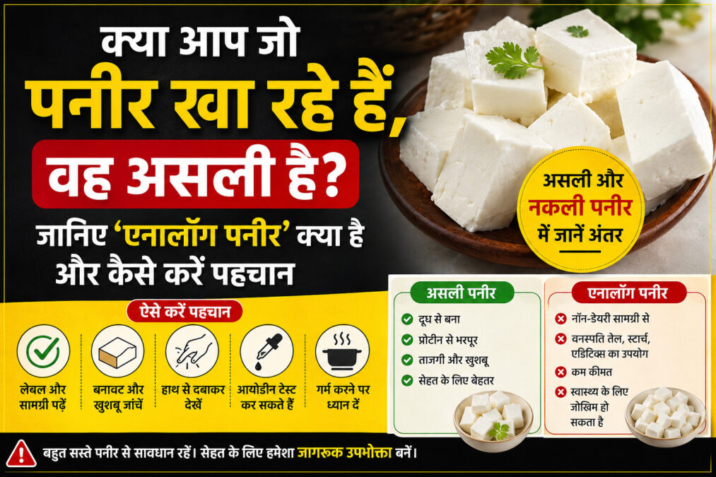 क्या आप जो पनीर खा रहे हैं, वह असली है? जानिए ‘एनालॉग पनीर’ क्या है और कैसे करें पहचान