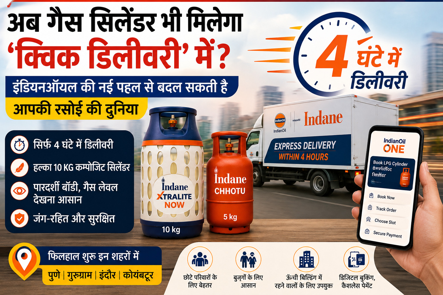 अब गैस सिलेंडर भी मिलेगा ‘क्विक डिलीवरी’ में? जानिए कैसे बदल सकती है आपकी रसोई की दुनिया